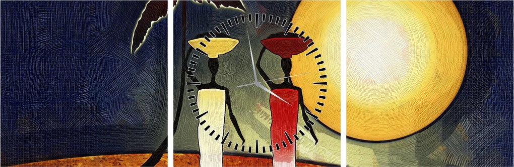 Egy ősi festmény képe (órával) (90x30 cm)
