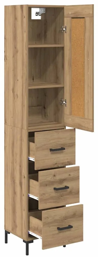 Magasfiú fiókkal Artisan tölgy 34,5 x 34 x 180 cm Faanyag
