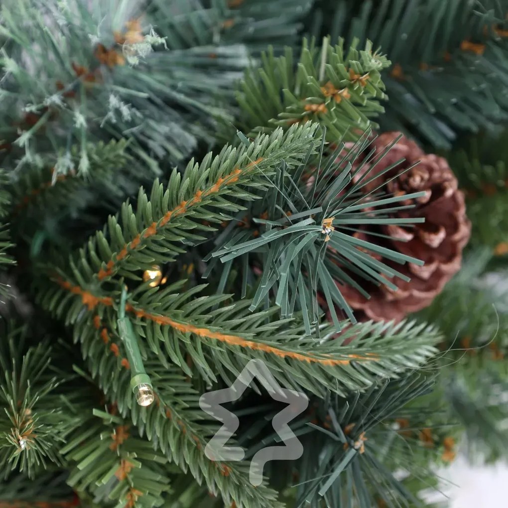 Karácsonyi koszorú Díszített 50 LED 60 cm