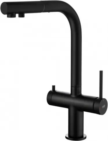 Háromutas konyhai csaptelep Blue Water Delta matt fekete
