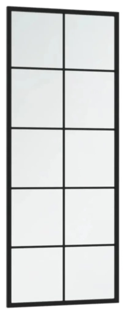 2 db fekete fém fali tükör 100x40 cm