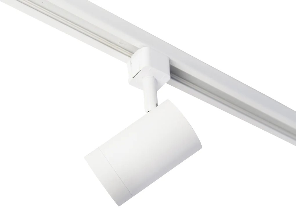 Modern sínrendszer 6 fehér spotlámpával, 1 fázisú, 200 cm - Iconic Jeana