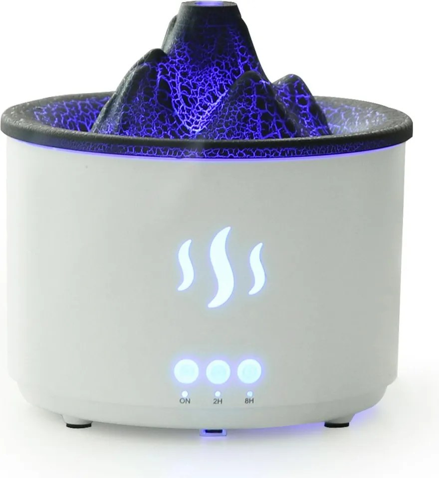 RDF3 aroma diffúzor vulkán formájában - 500 ml - fehér