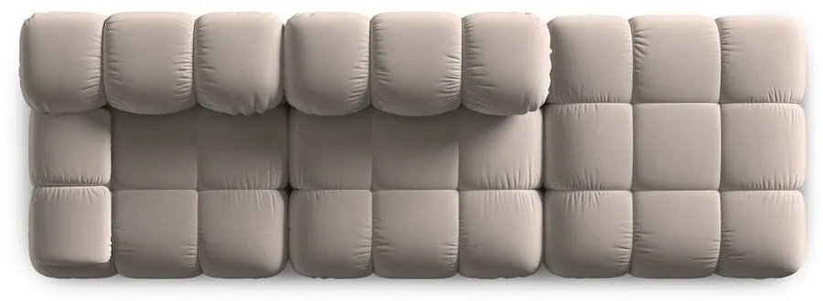 Világosbarna bársony moduláris kanapé 282 cm Bellis – Micadoni