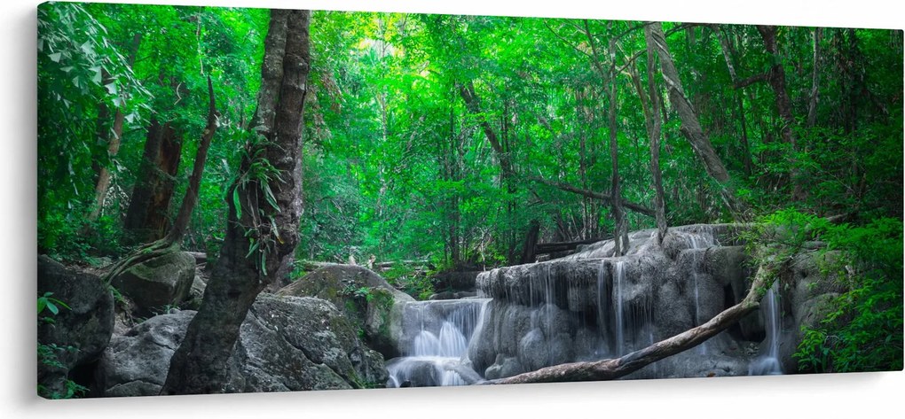 Kép - Erawan vízesés, Kanchanaburi, Thaiföld (120x50 cm)