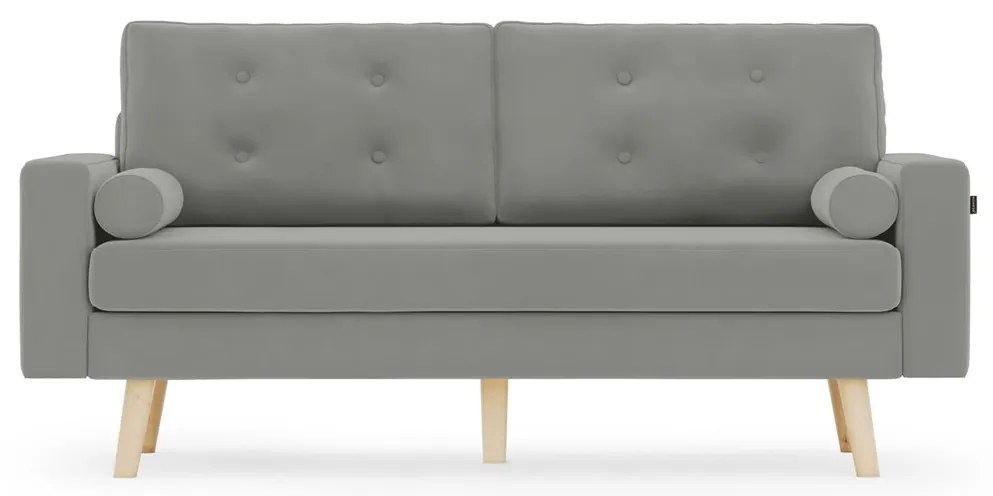 MANDI VELVET szürke 3 személyes kanapé