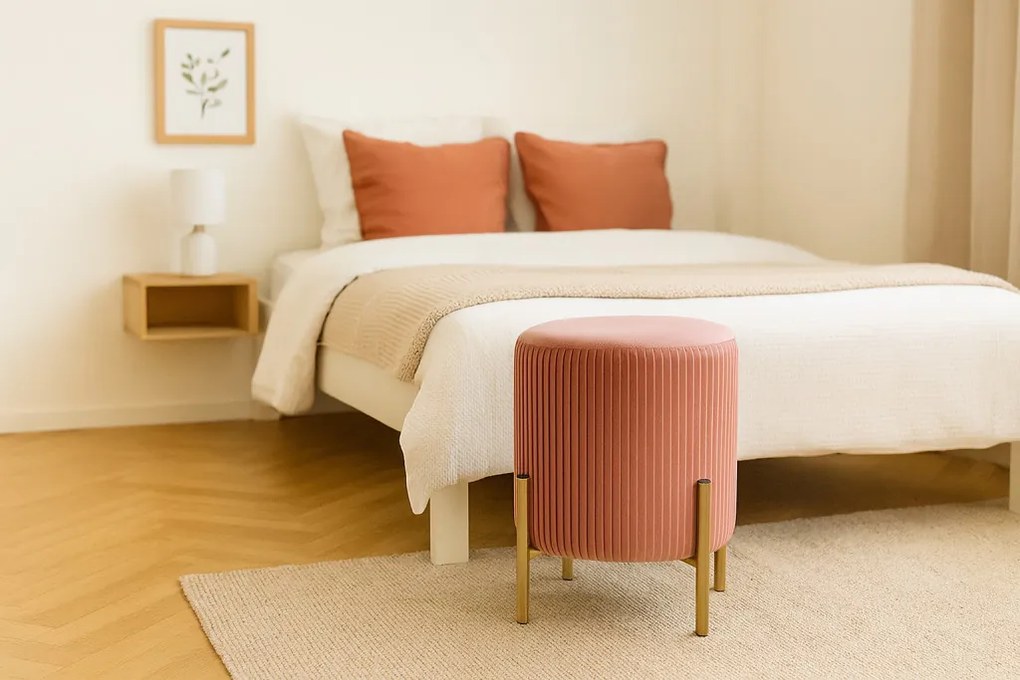 Kerek puff lábakon 28 x 42 cm