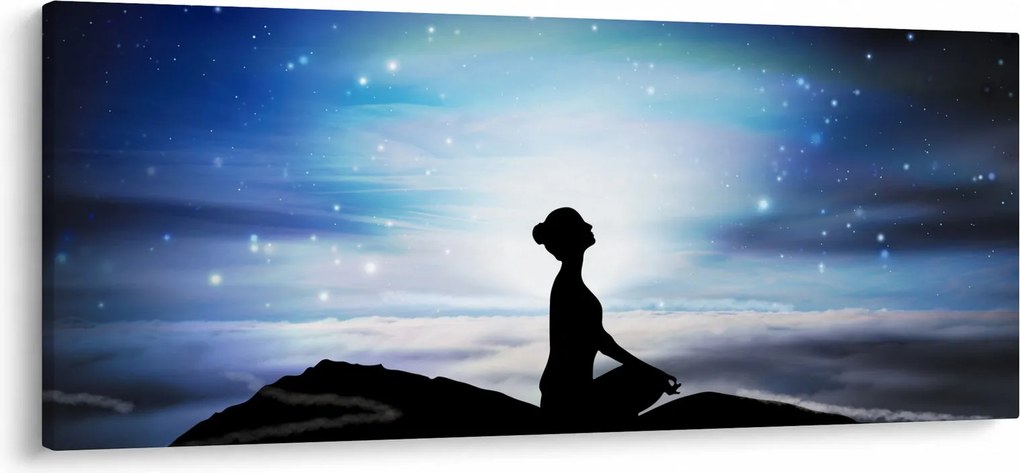 Meditáló nő képe (120x50 cm)