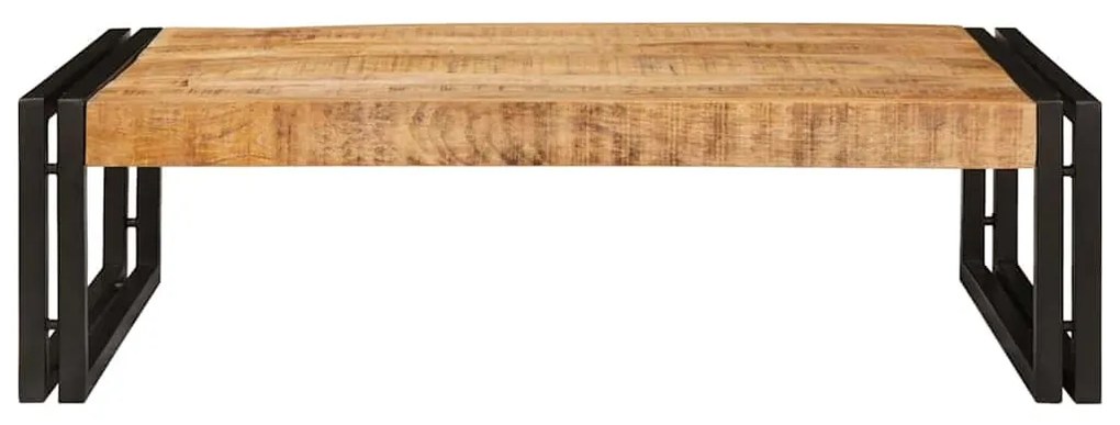 Fürdőszobai polc polcokkal 80 x 50 x 23 cm Tömör mangófa és vas