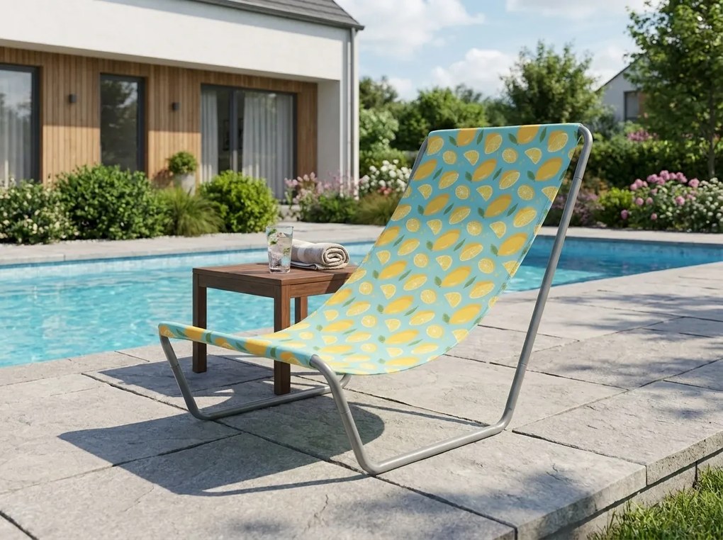 Összecsukható strandnyugágy SAND LEMON, színes kivitel