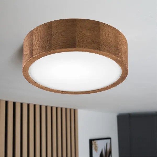 Brilagi - LED mennyezeti lámpa CARVALHO 1xE27/15W/230V tölgy-cseresznye átm. 27 cm