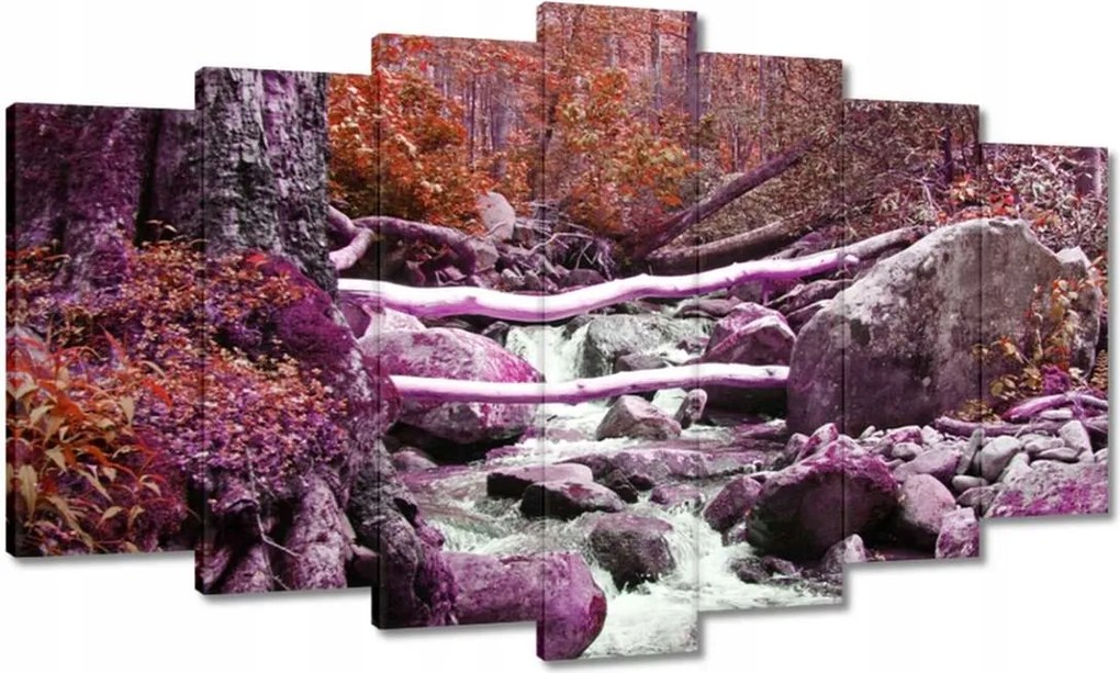 Festmények 140x80 Lila zuhatag