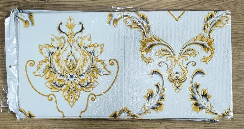 10 Darab Öntapadós 3D Falmatrica Tapéta Német Birodalmi Mina Stílus 70x 70 x 0,6 cm-es méretben
