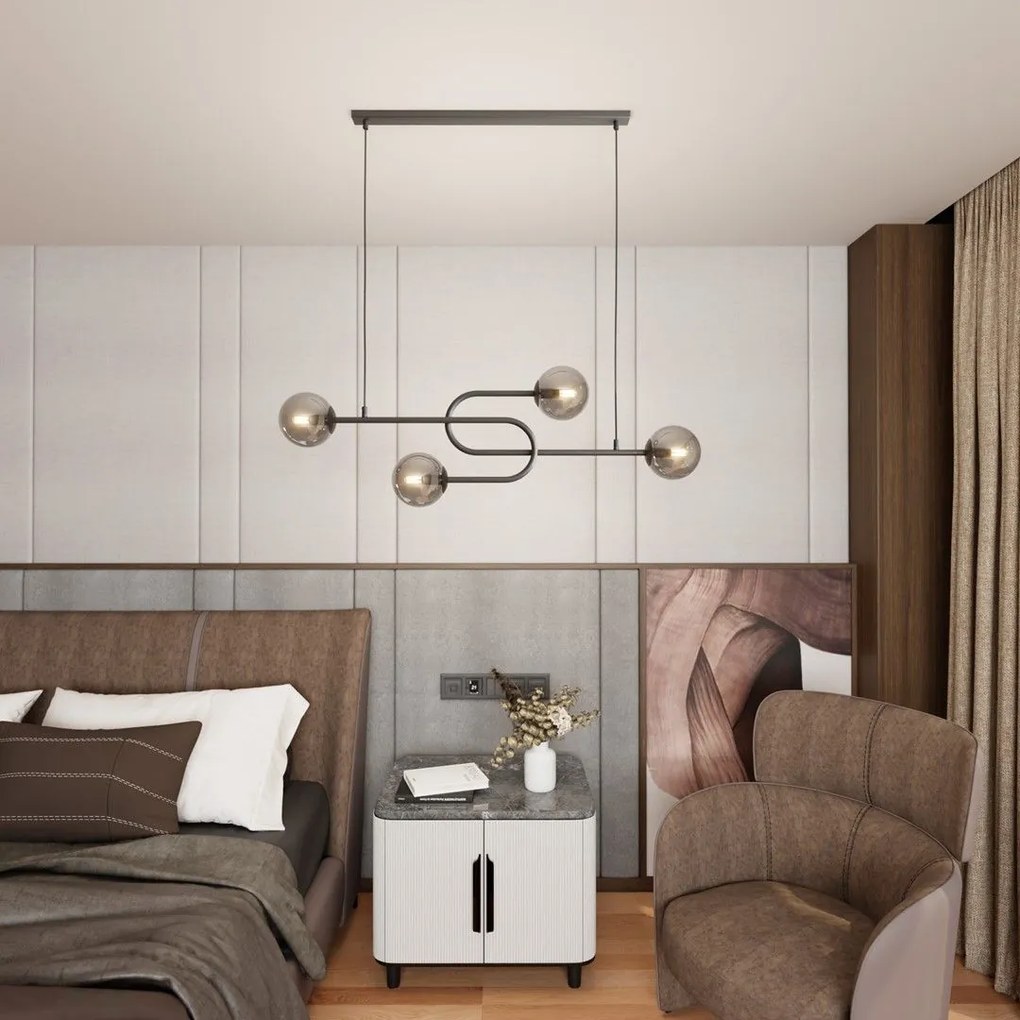 Emibig modern függeszték atria fekete grafit emi1384/4
