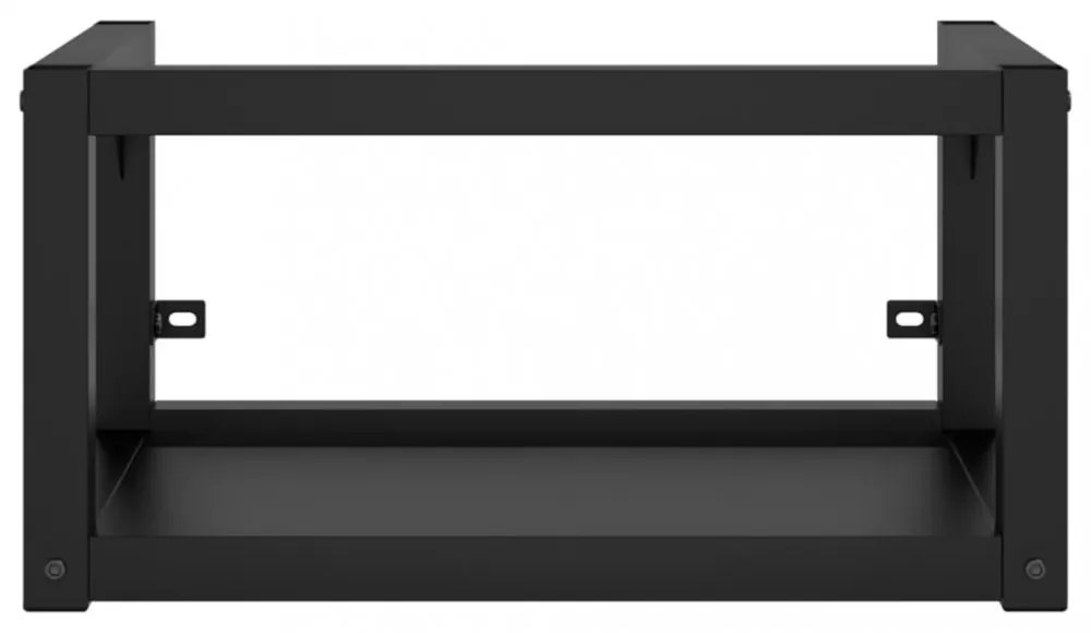 fekete vas fürdőszobai fali mosdókagylókeret 59 x 38 x 31 cm