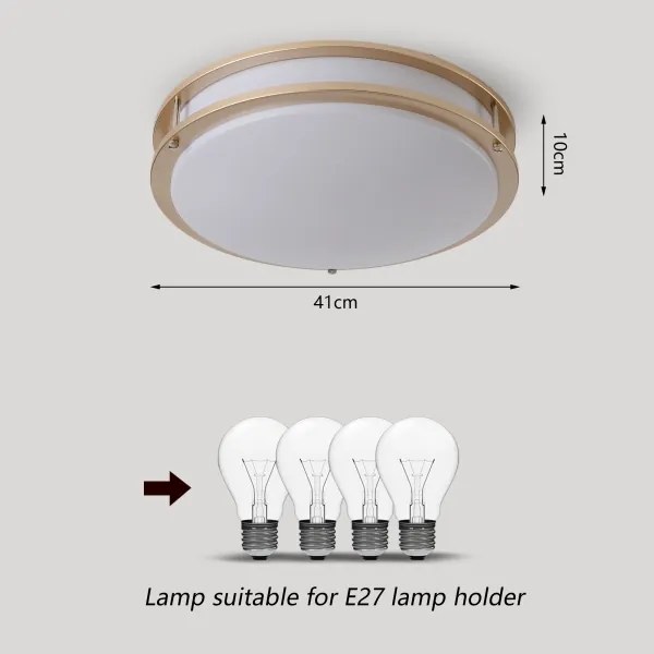 Brilagi - Mennyezeti lámpa ELARO 4xE27/40W/230V átm. 41 cm arany