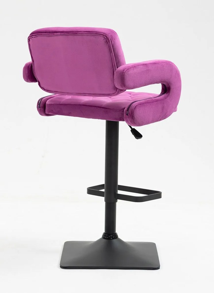 HR8403KW Fukszia modern velúr szék fekete lábbal