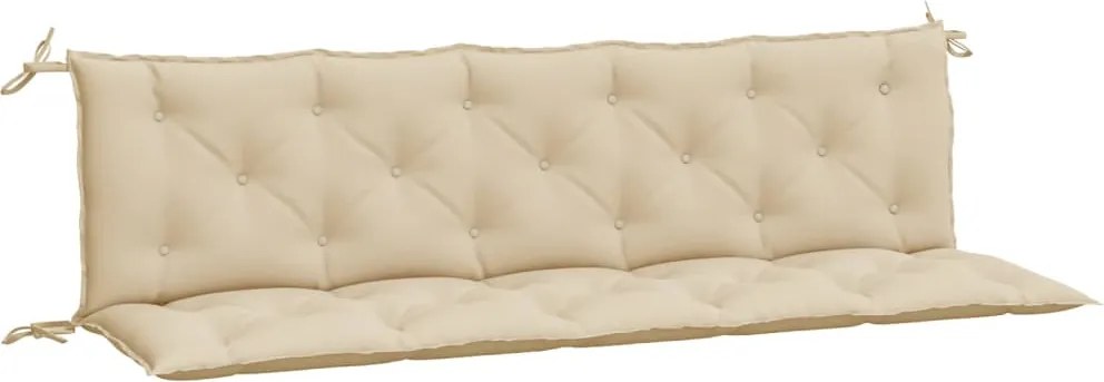 vidaXL 2 db bézs oxford szövet kerti padpárna 180 x 50 x 7 cm
