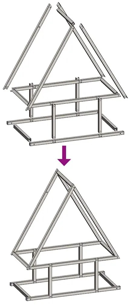 fekete hidegen hengerelt acél tűzifatároló 50x25x60 cm