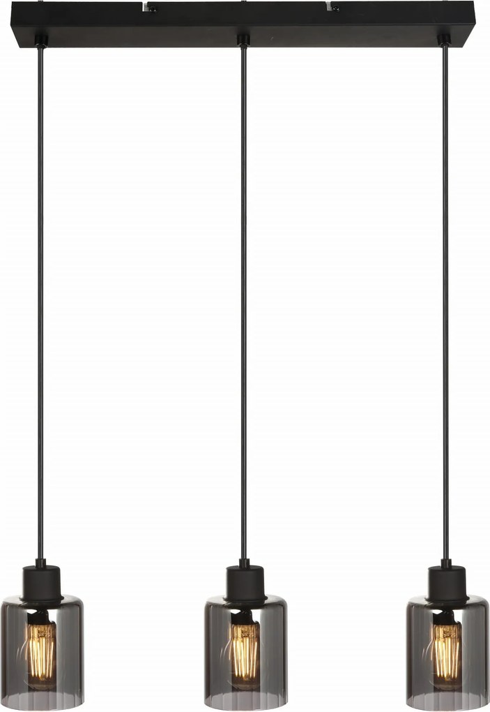 Ideális világítás a nappaliba a Valerie füstös lámpabúra felett, fekete