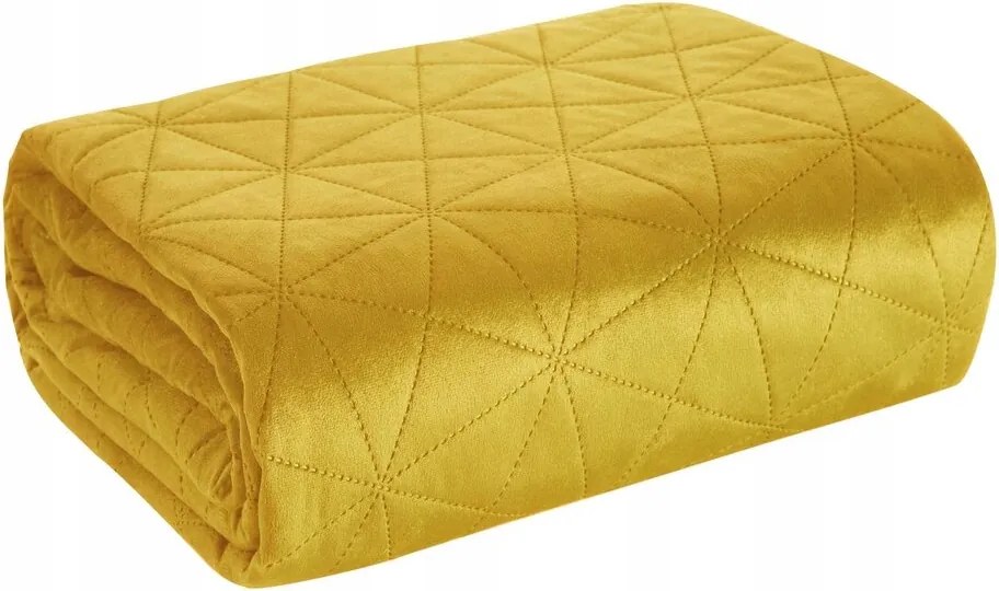 Dekoratív ágytakaró LUIZ3 170x210 mustár steppelt