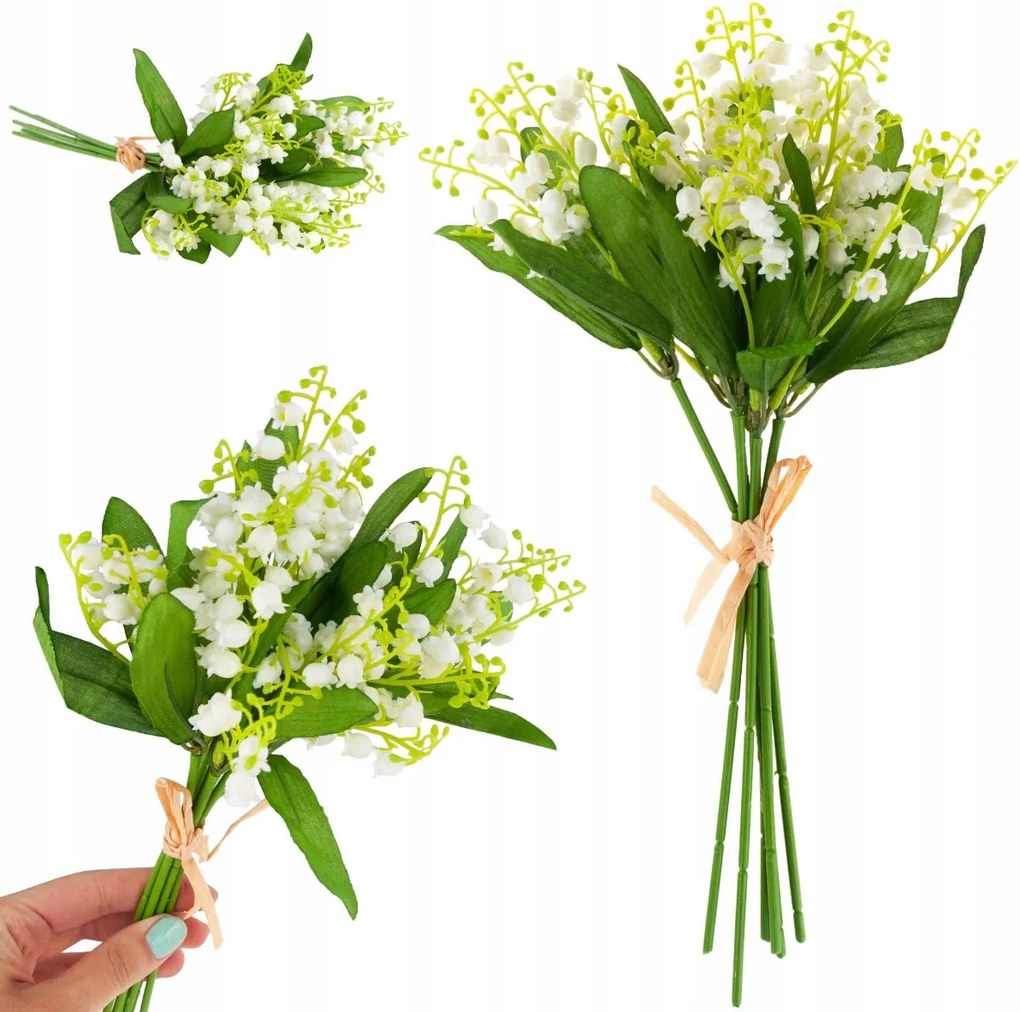 Gyöngyvirágok művirág Csokor Ág Fehér Gyöngyvirág Tavaszi Váza