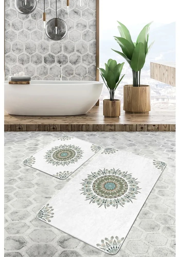 Fehér fürdőszobai kilépő szett 2 db-os 60x100 cm – Mila Home