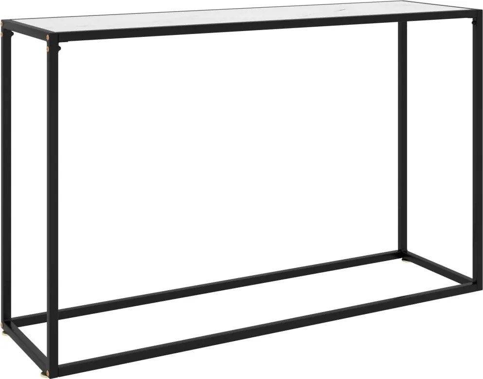 vidaXL fehér edzett üveg tálalóasztal 120 x 35 x 75 cm