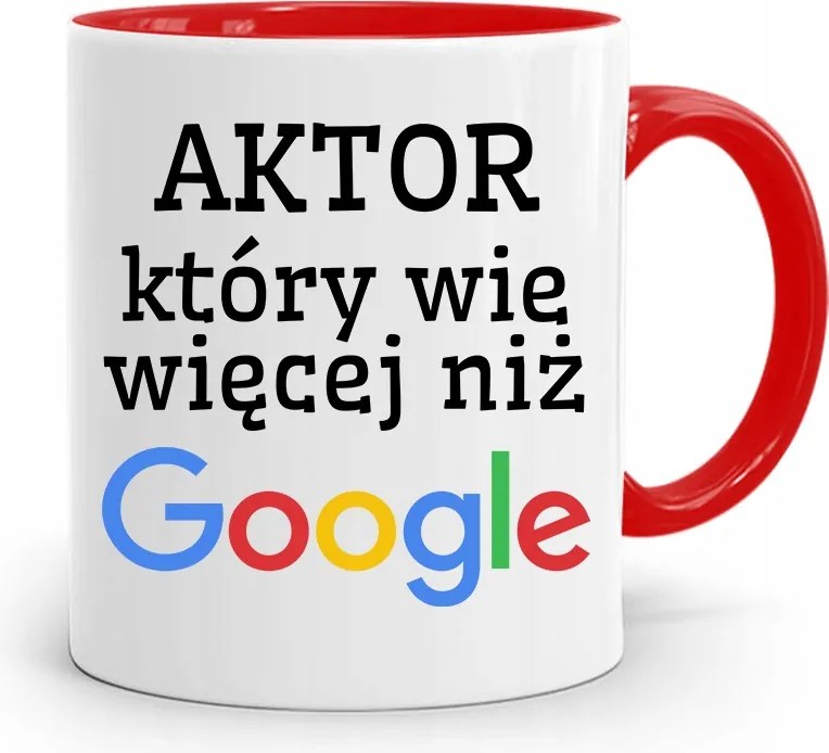 Színésznőnek Bögre Piros Születésnapi Ajándék fényképes nyomtatással