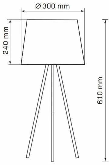 Asztali lámpa ELENA 1xE27/20W/230V fekete