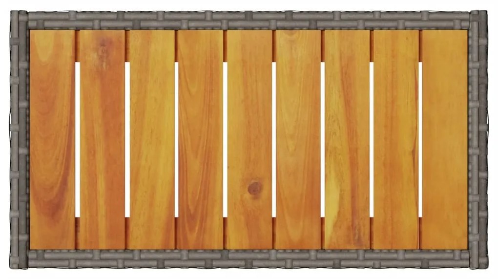 2 személyes szürke polyrattan kerti pad párnákkal és asztallal