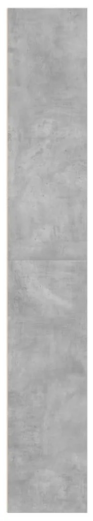 betonszürke szerelt fa könyvespolc 60 x 30 x 189 cm