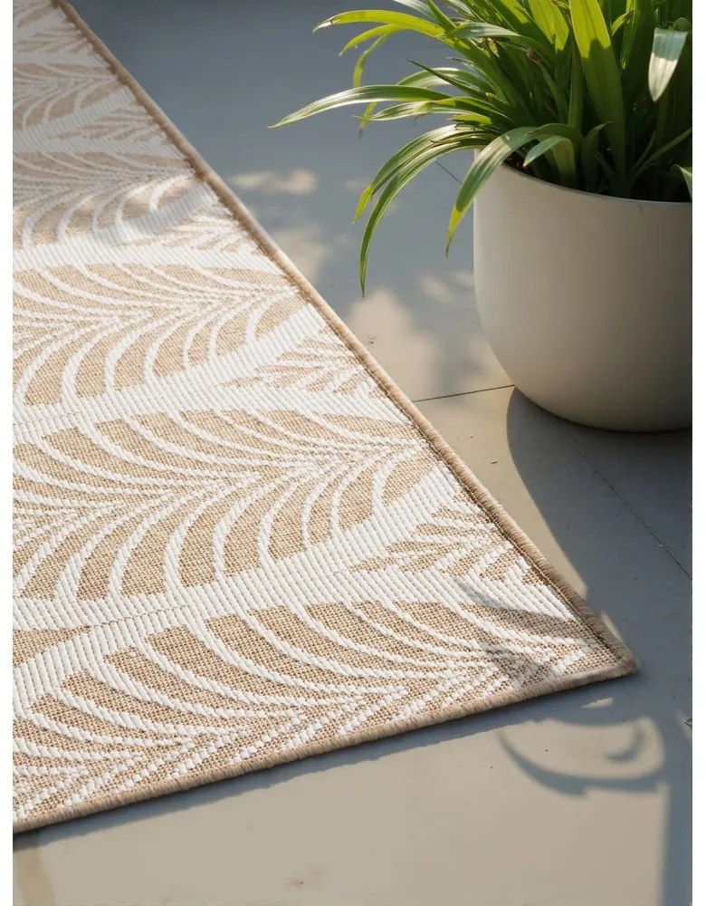 Bézs-elefántcsont színű kültéri-beltéri szőnyeg 120x170 cm Duet Liora – NORTHRUGS