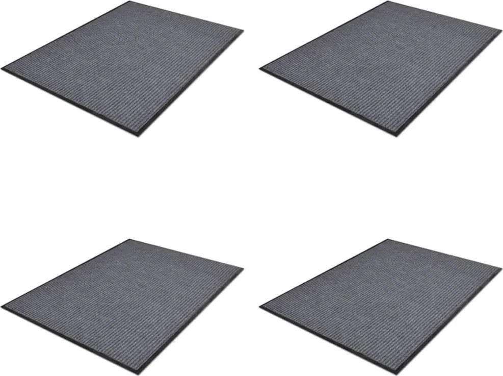 vidaXL 4 db szürke PVC lábtörlő 90 x 60 cm