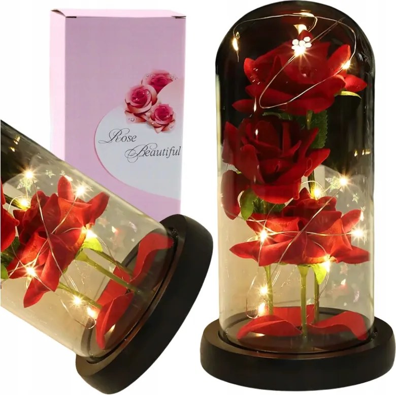 Mécses A Sírra Led Rózsa Örök Lampion Elemes Világít, Mint Egy Nagy Mécses