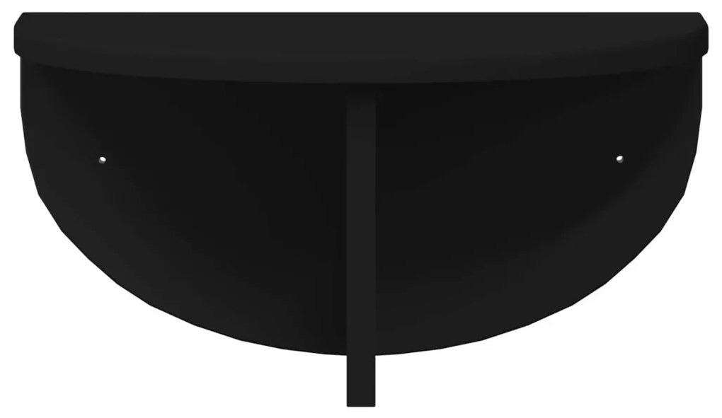 vidaXL Falpolc Falra szerelhető 2 pcs Fekete 38 x 19 x 19 cm Faanyag