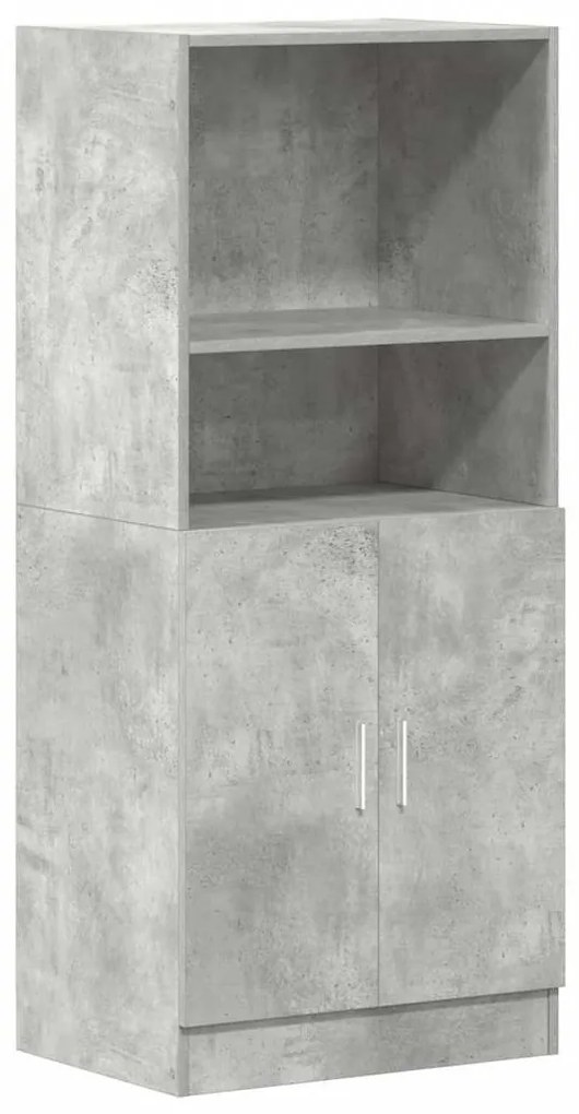 betonszürke szerelt fa konyhaszekrény 57 x 41,5 x 131,5 cm