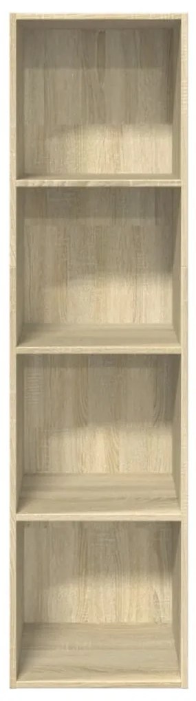 sonoma tölgy színű szerelt fa könyvespolc 40 x 30 x 152 cm
