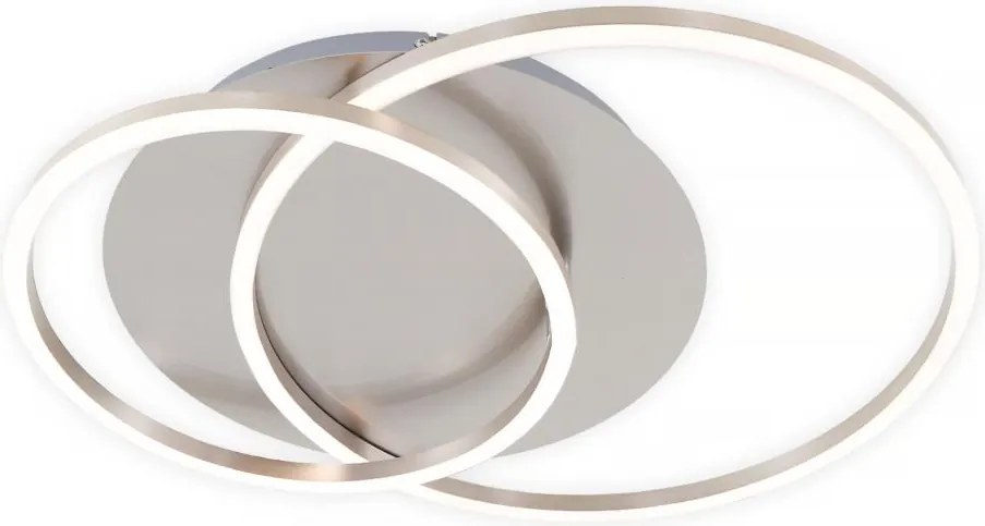 Fényerőszabályozható LED mennyezeti lámpa, 28 W, 230 V, 3000 K, matt króm