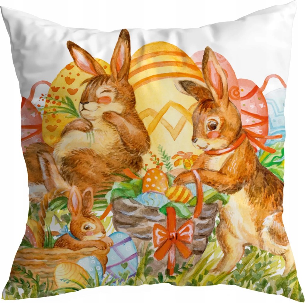 Húsvéti Díszpárnahuzat 50X50 CM Karácsonyi Nyuszi Minta 210