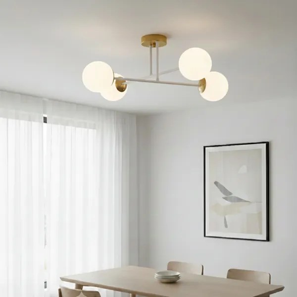 Brilagi - Felületre szerelhető csillár MALIVA 4xE14/15W/230V arany/fehér