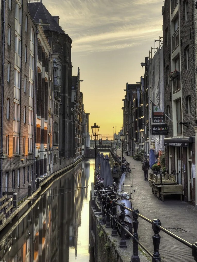 Poszter 60x80cm Csatorna Amszterdam városon át 6, Assaf Frank