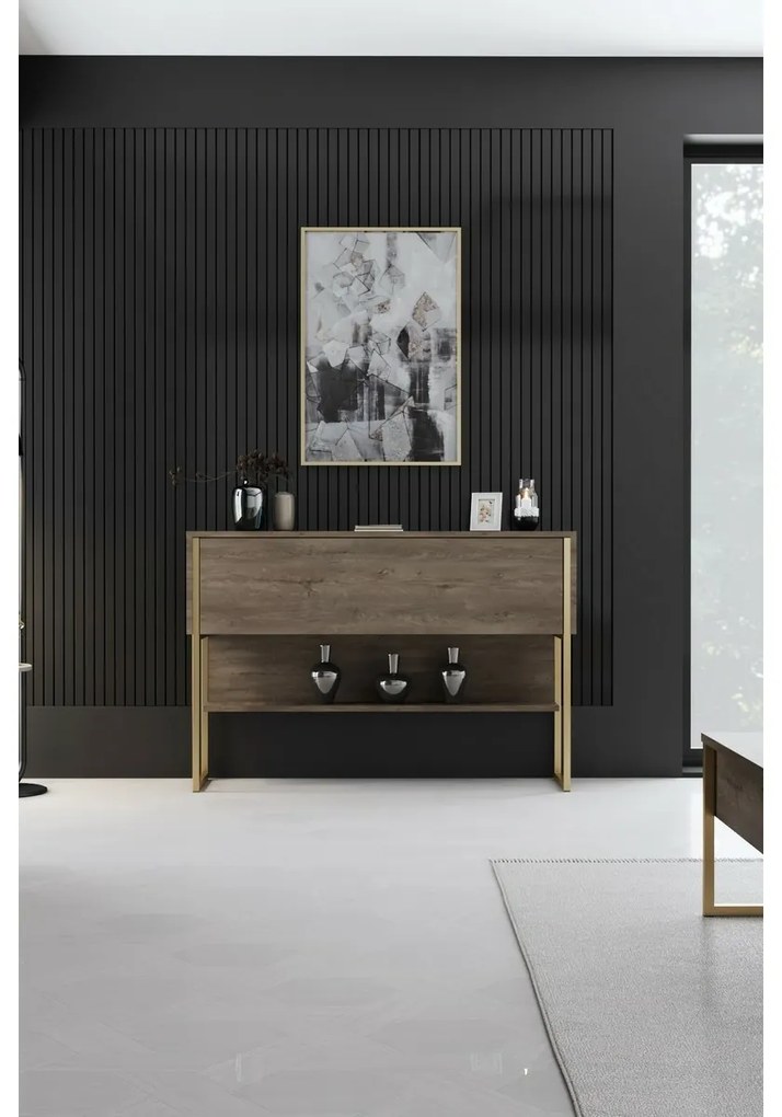 Luxe Walnut and Gold komód