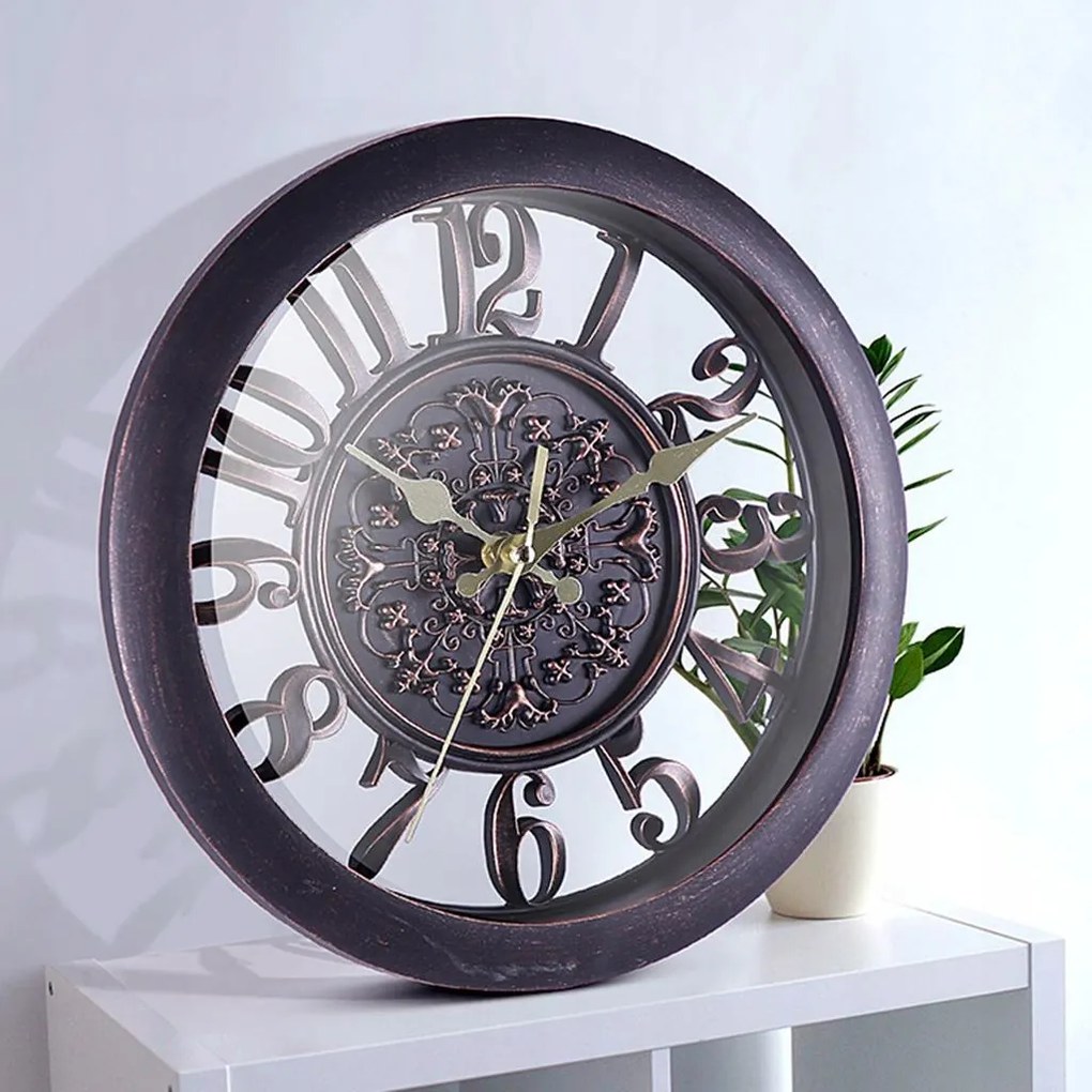 Nagy elektronikus falióra, modern loft stílusú, csendes szerkezet, fekete