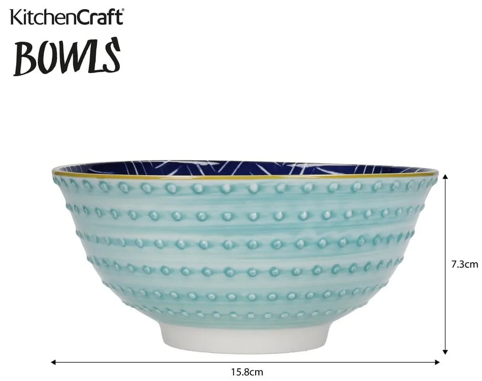 4 db-os kerámia tál készlet, ø 16,5 cm - Kitchen Craft