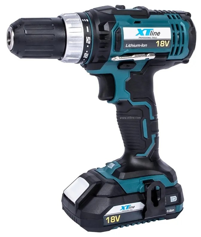 XTline Akkus fúrógép 18V és 2 akkumulátor EVE és doboza