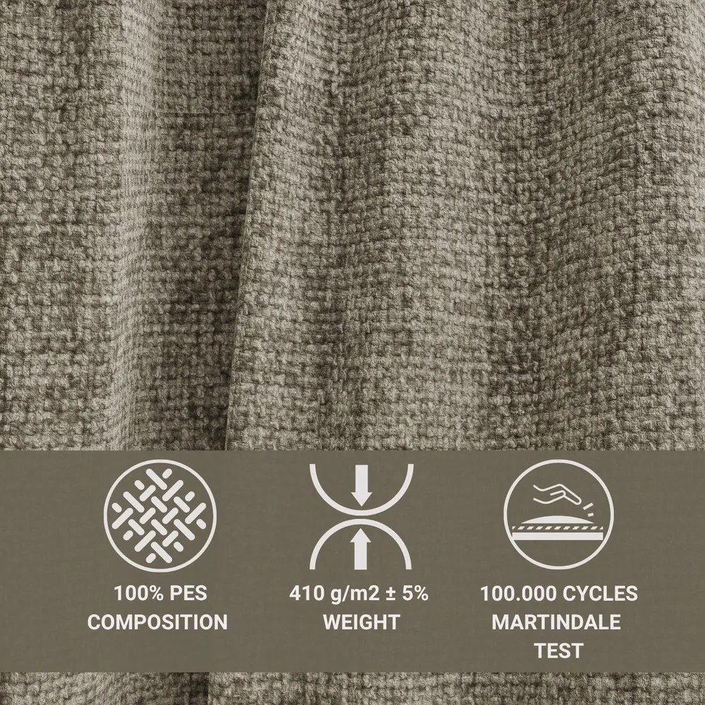 Barna zsenília kinyitható-tárolóhelyes sarokkanapé (jobb oldali-L alakú) Tonga – Maison de Rêve