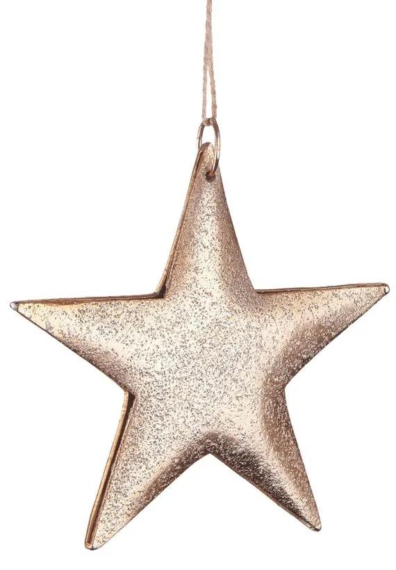 HANG ON karácsonyfadísz, arany csillag Ø12cm