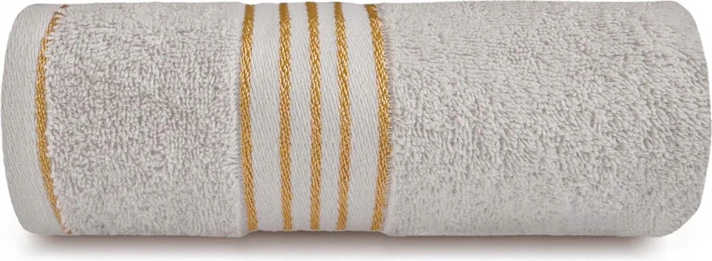 Fürdőlepedő Tiwano J.hamu arany bordűrrel 30x50 pamut Darymex