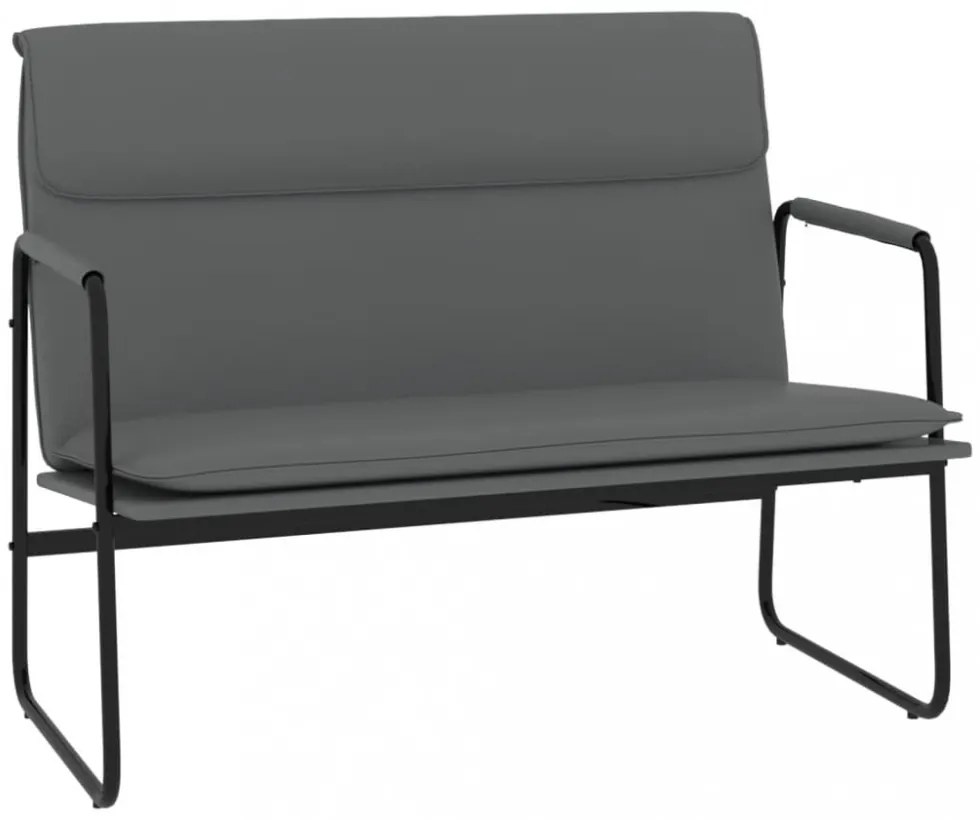 vidaXL szürke műbőr pad 100 x 64 x 80 cm